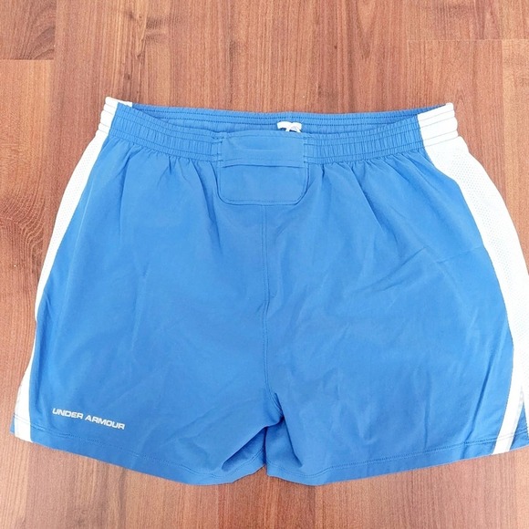 UNDERARMOUR HEATGEAR MESH POLYESTER BLUE SHORTS SIZE MED - Picture 3 of 6